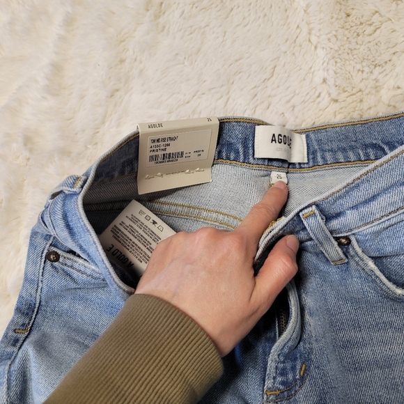 Agolde Toni Pristine Jeans 25 Straight Leg NEW - Picture 6 of 9
